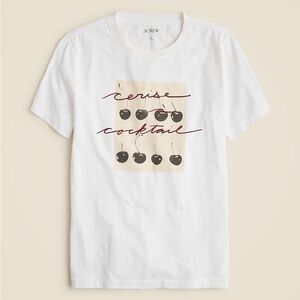 🆕 J. Crew relaxed-fit “Cerise cocktail” graphic t-shirt in broken-in jersey